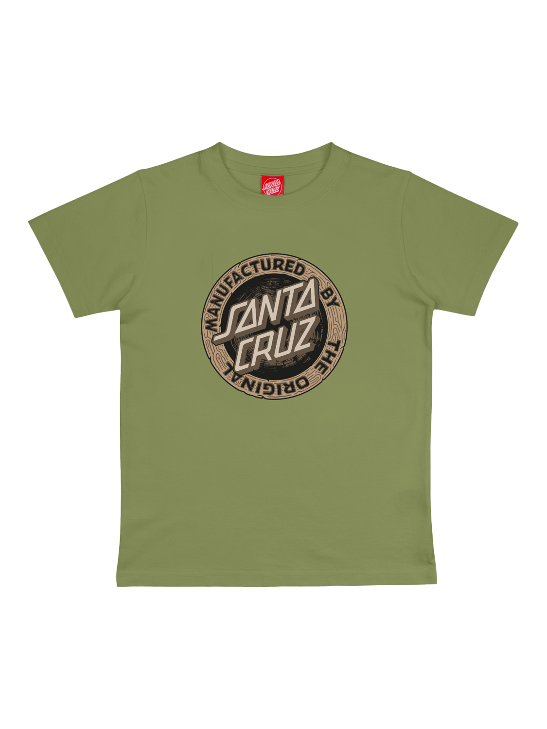 Product image 1 of 1, which shows Santa Cruz Kids' Cotton Logo Carved T-Shirt, Iguana, 6-8 years