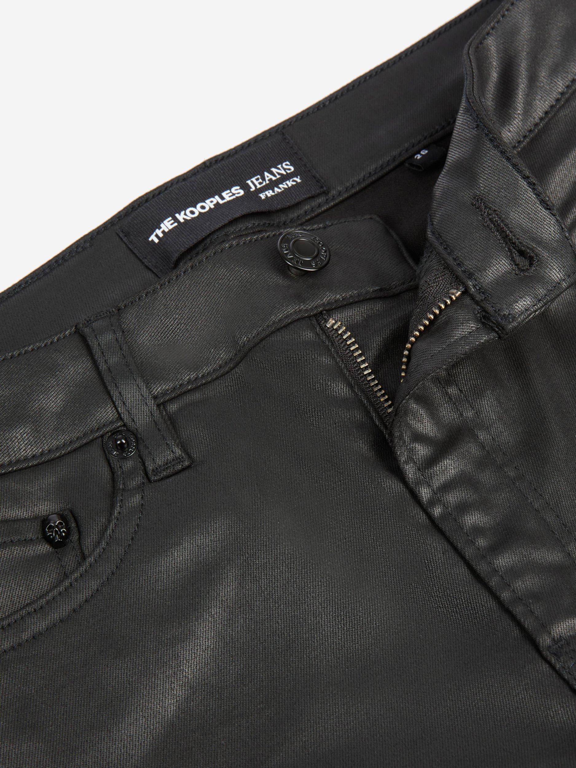 Product image 5 of 6, which shows THE KOOPLES Faux Leather Jeans, Black, 24
