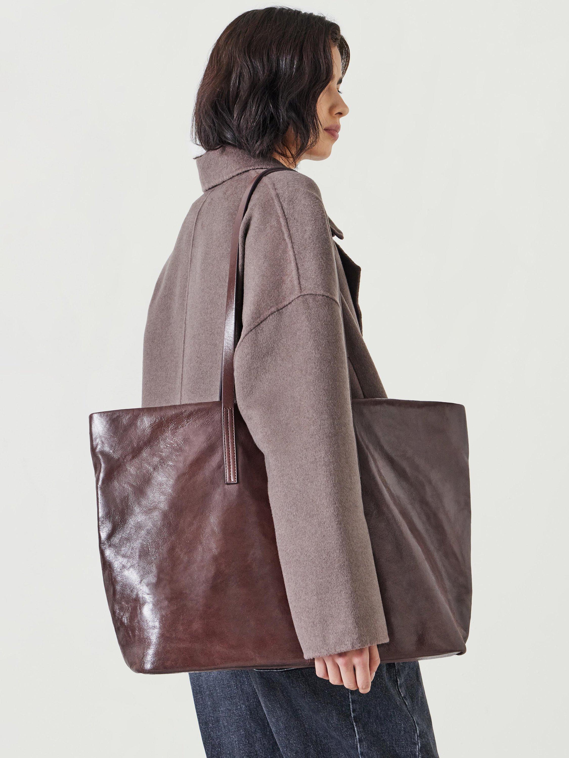 Amazon.com: ZIOSTAND ISABADIDEA Shiny Patent Leather Tote