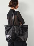 HUSH Patent Leather Tote Bag, Black
