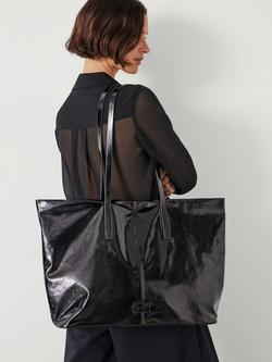 HUSH Patent Leather Tote Bag - view 2, Black