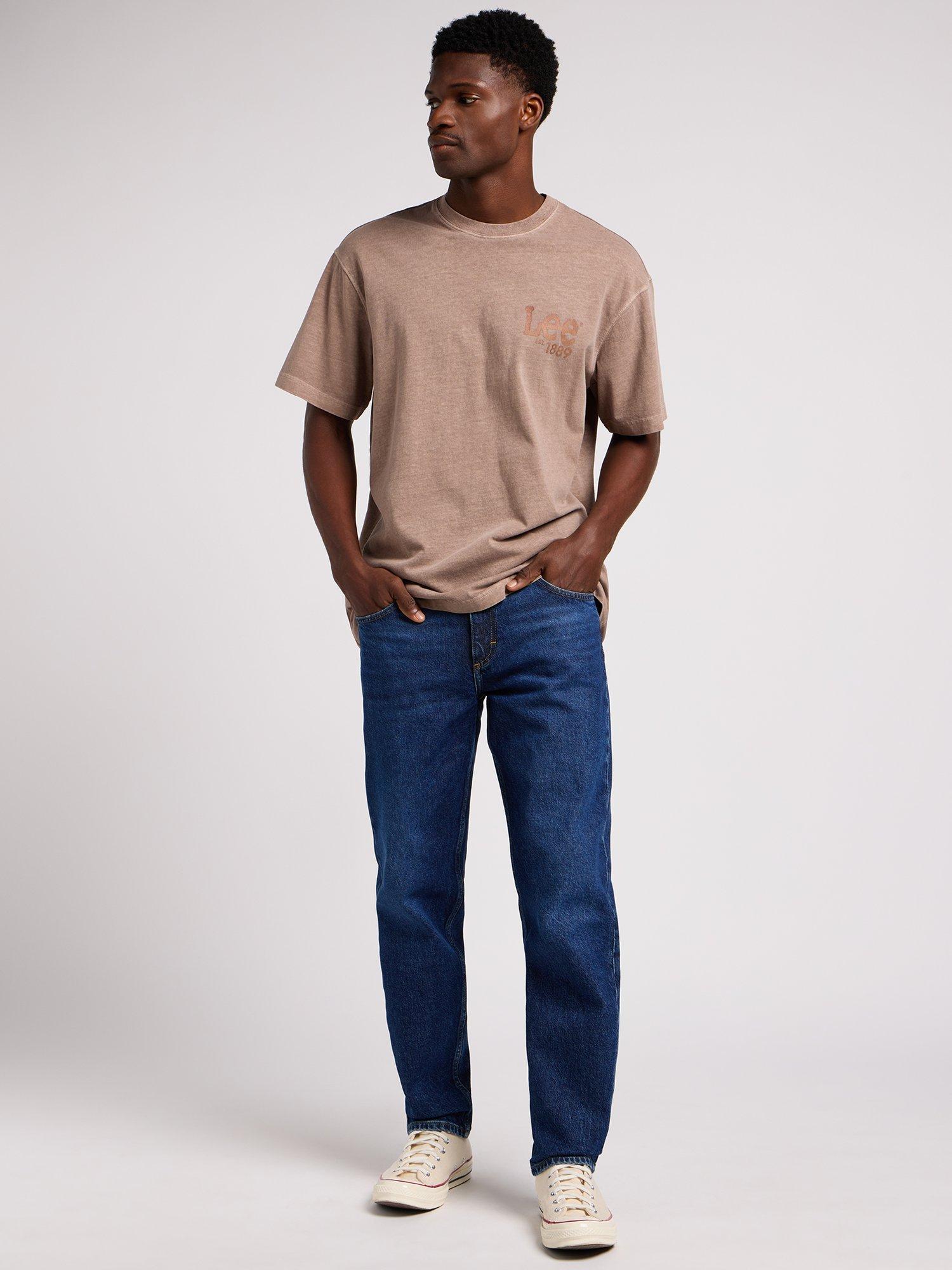 Product image 1 of 6, which shows Lee Oscar Relaxed Fit Jeans, Blue Nostalgia, 30S