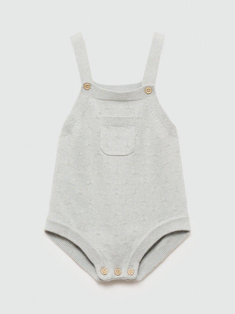 Mango Baby Zoe Romper, Grey