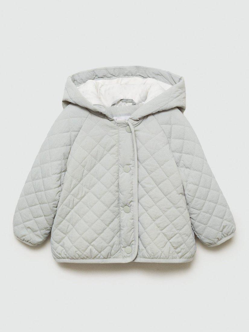Mango Kids' Light Jacket, Ash Green