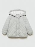 Mango Kids' Light Jacket, Ash Green