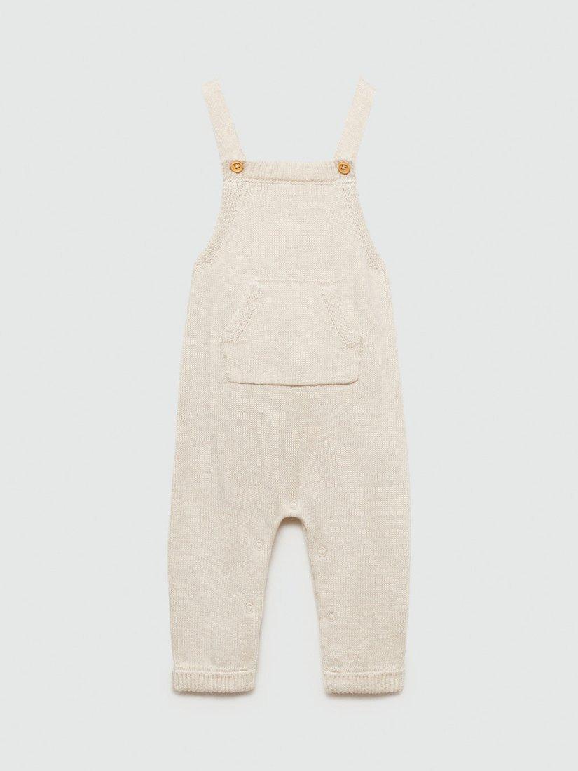 Mango Baby York Dungarees, Pastel Brown