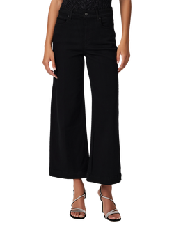 PAIGE Anessa Wide Leg Ankle Jeans, Black - view 2, Black