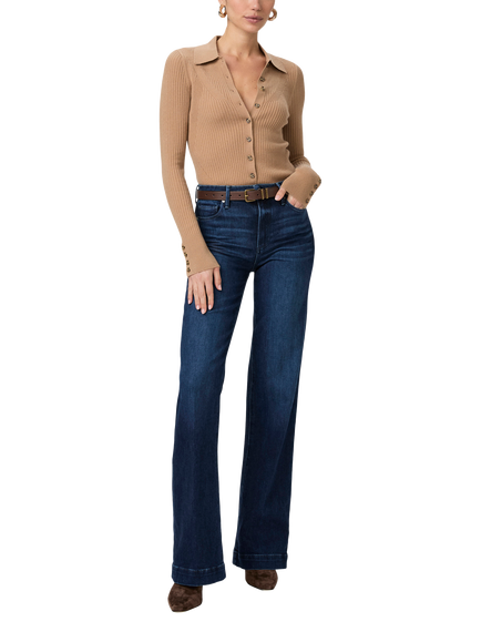 PAIGE Leenah Wide Leg Jeans, Praline