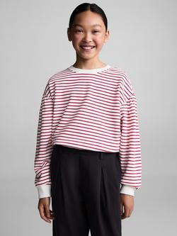 Mango Kids' Inma Wide Leg Trousers, Charcoal, Charcoal