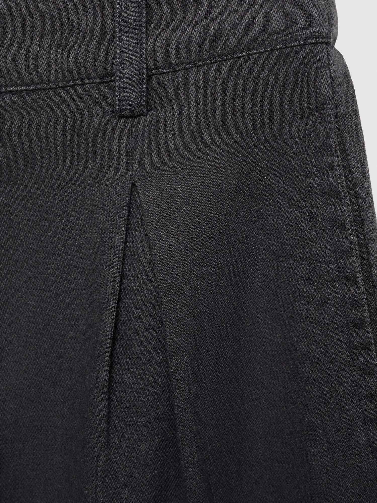 Product image 6 of 6, which shows Mango Kids' Inma Wide Leg Trousers, Charcoal, 5-6 years