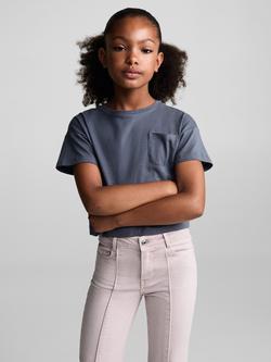 Mango Kids' Surf Denim Trousers, Pastel Purple, Pastel Purple