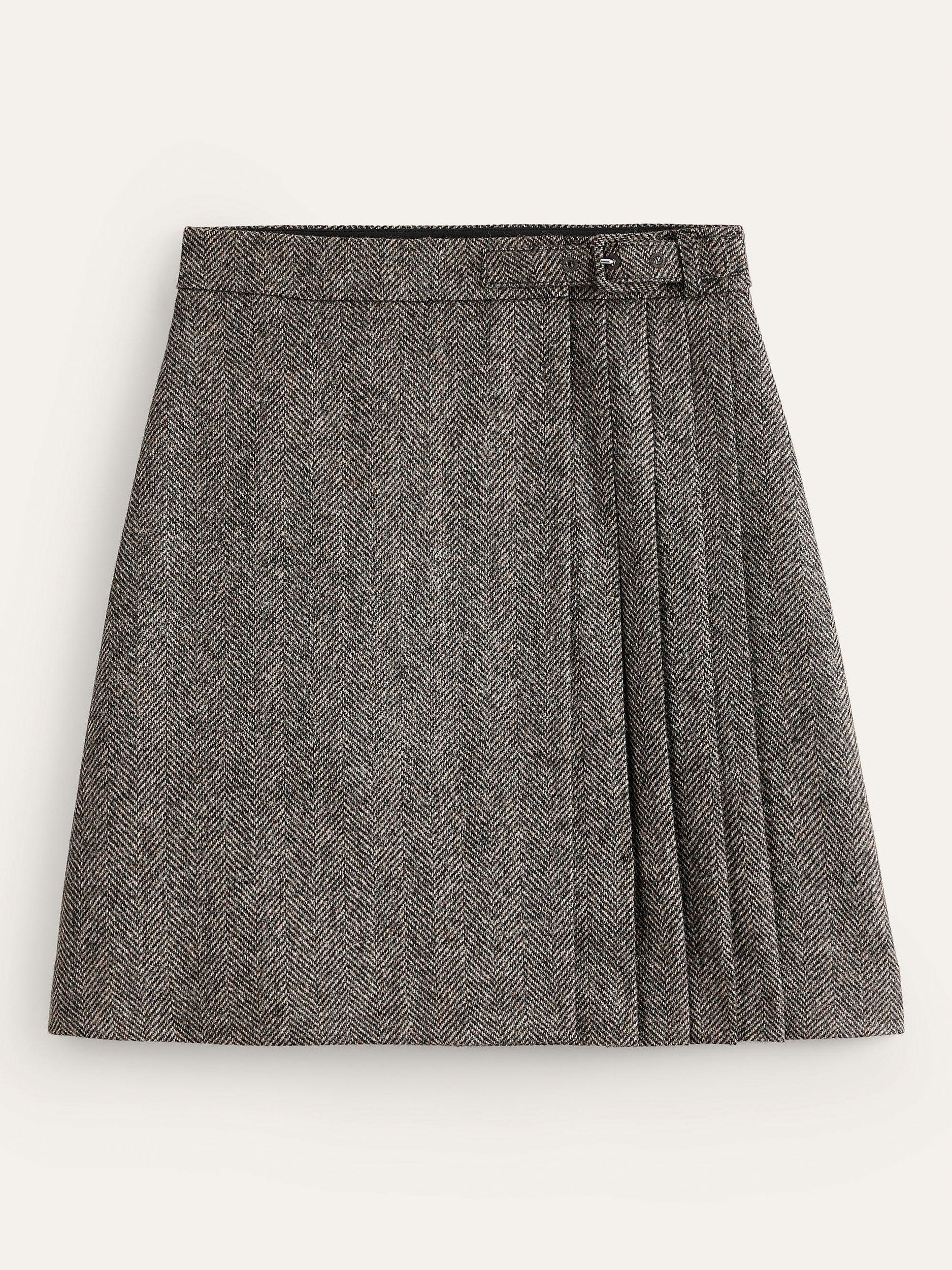 Product image 5 of 6, which shows Boden Helen Buckled Kilt, Brown, 10