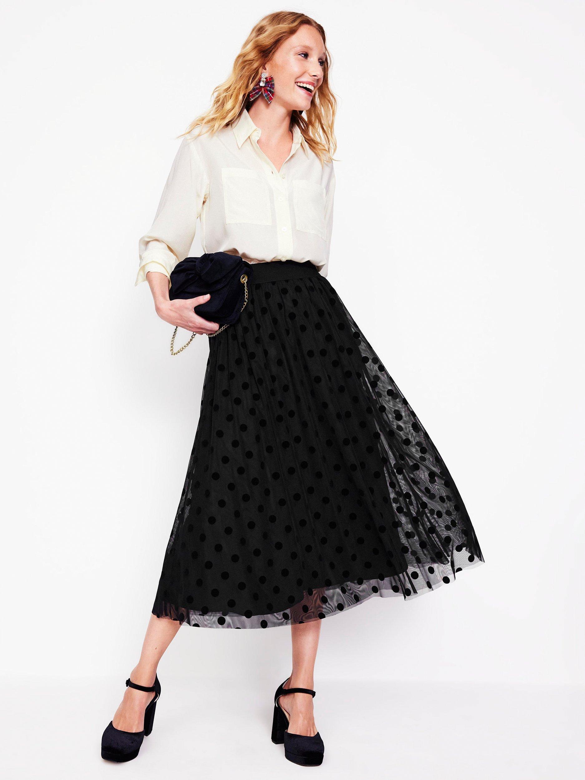 Boden Isabella Tulle Skirt Black