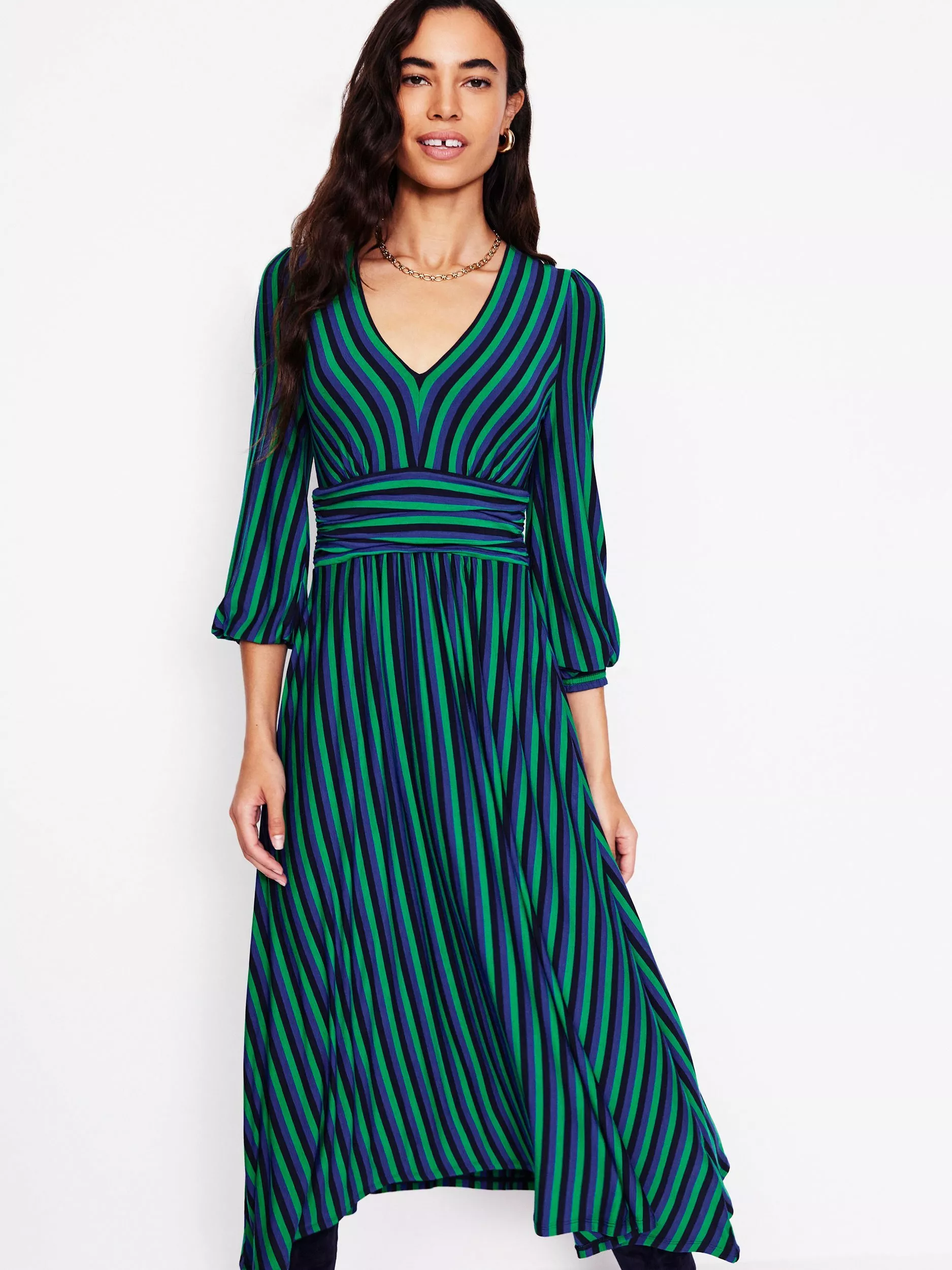 Boden Daphne Stripe Jersey Dress Multi