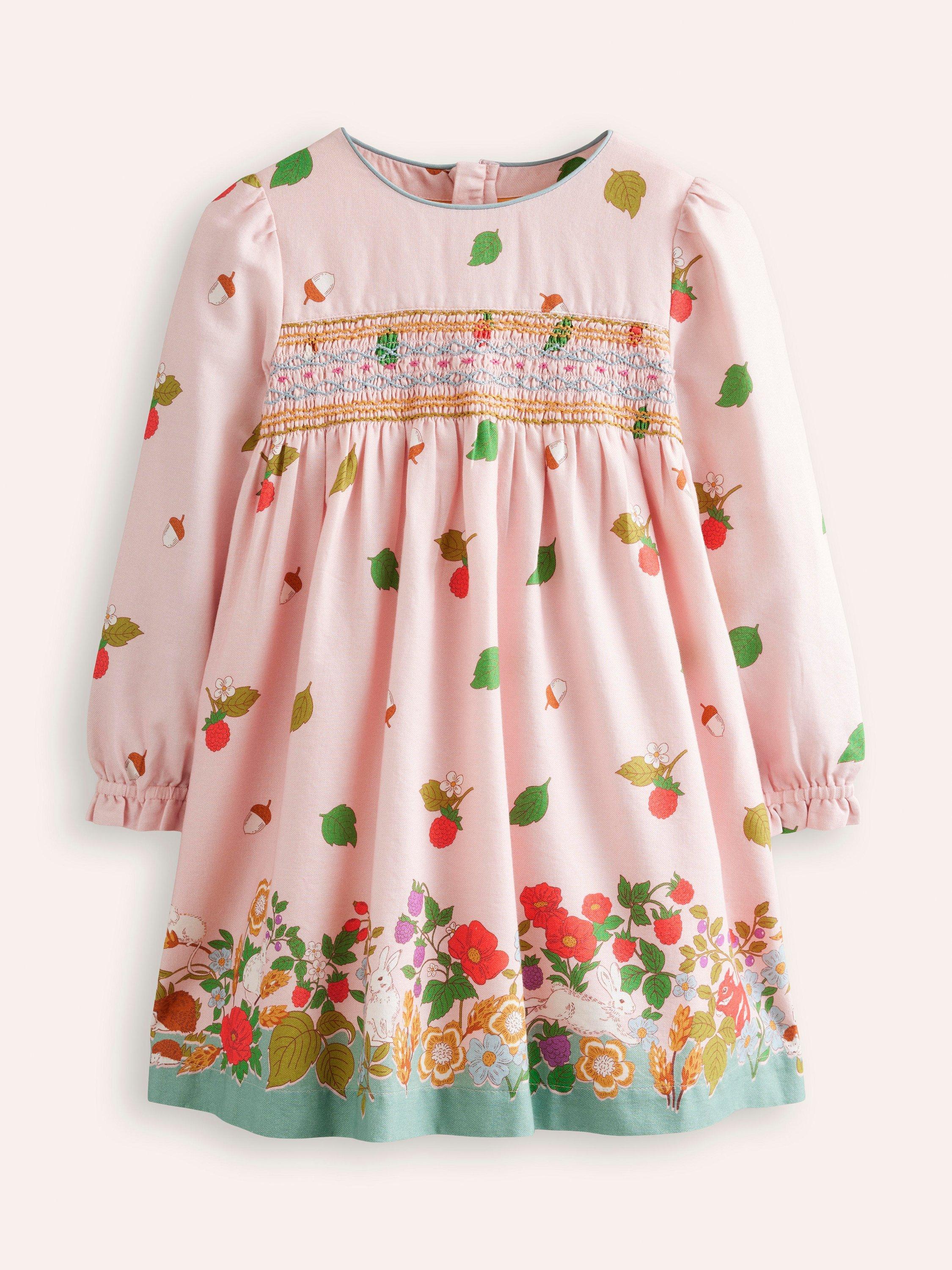 New With Tags high quality Mini Boden Woodland Friends Appliqué Dress 4 5