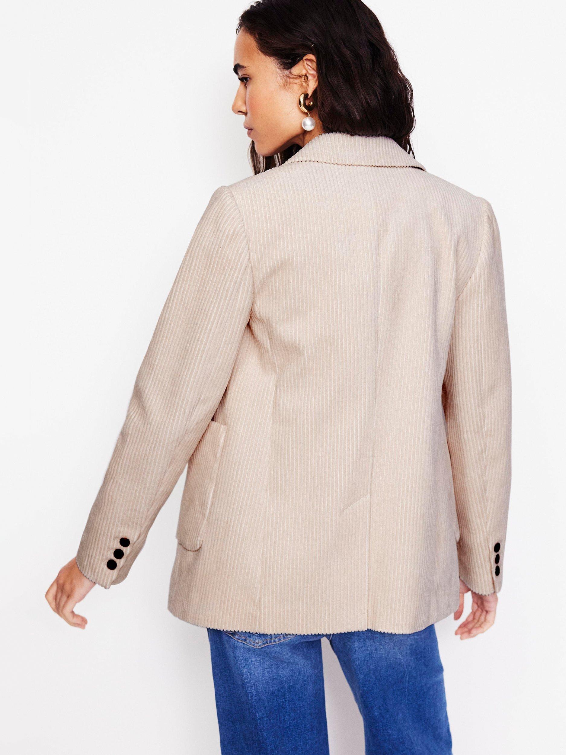 Product image 3 of 6, which shows Boden Bloomsbury Corduroy Blazer, Ivory, 10