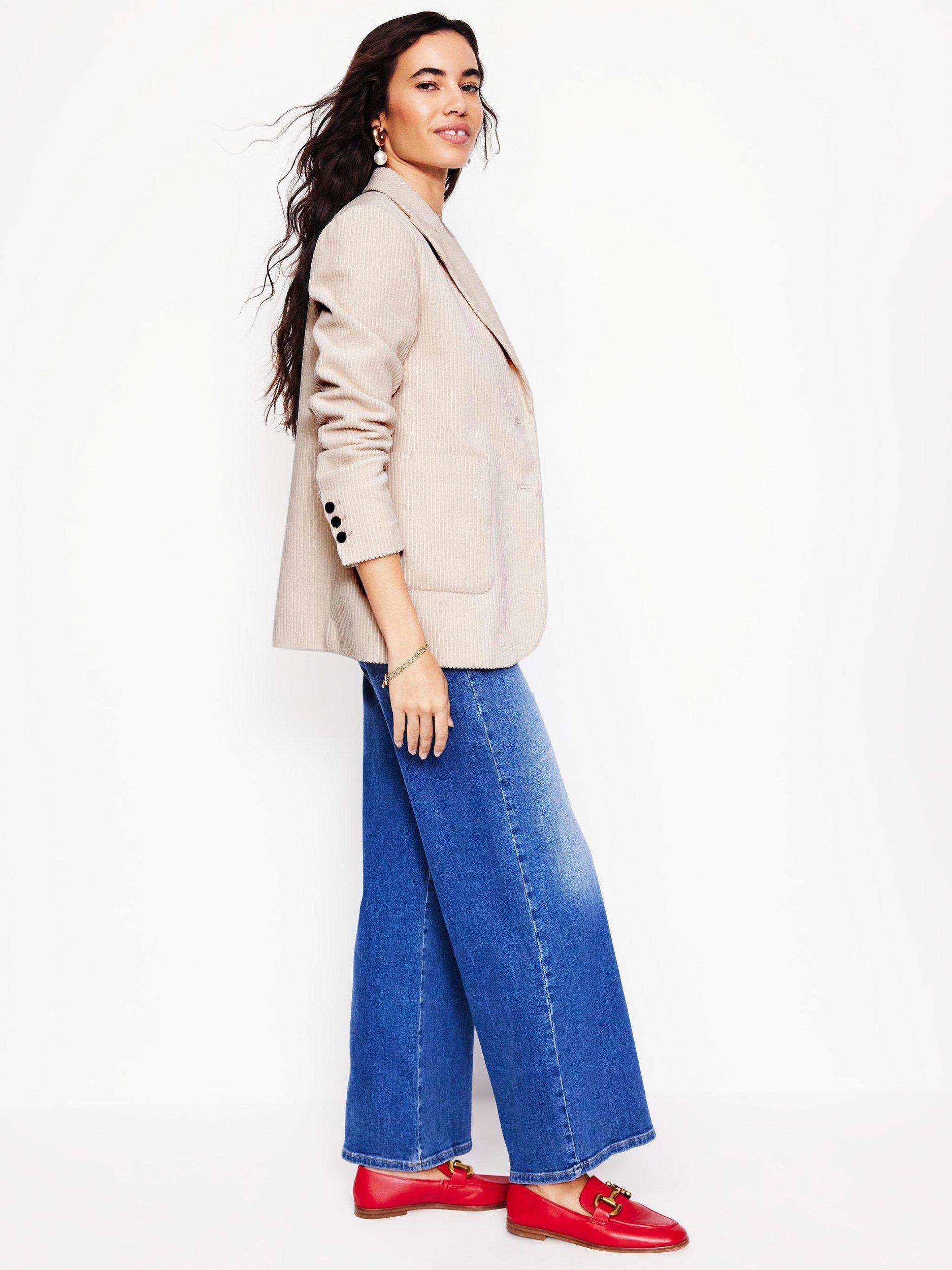 Product image 5 of 6, which shows Boden Bloomsbury Corduroy Blazer, Ivory, 10