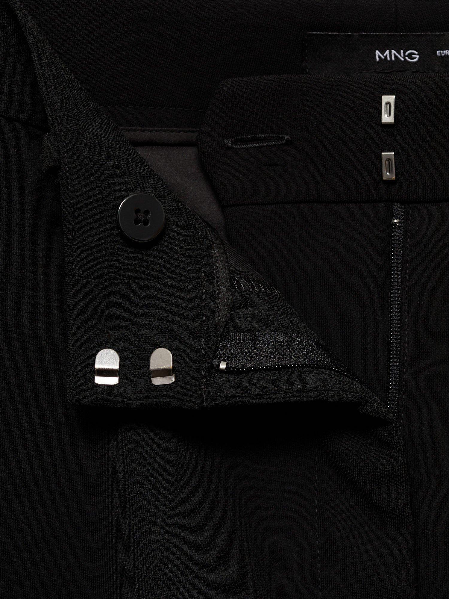 Product image 8 of 8, which shows Mango Iguana Wide Leg Trousers, Black, 14