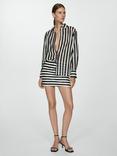 Mango Luxor Stripe Shirt, Natural White/Black