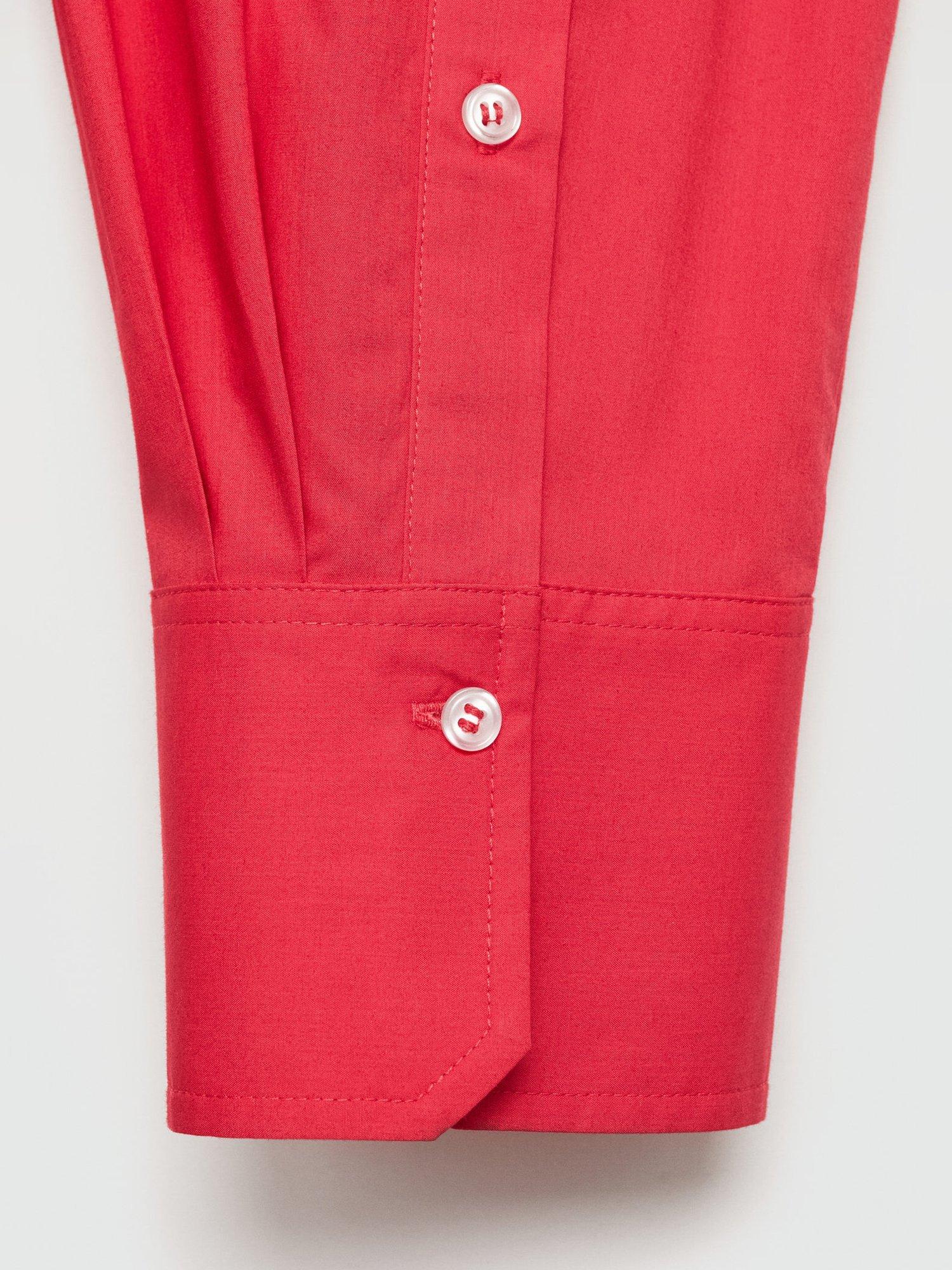Product image 5 of 7, which shows Mango Juanes Pocket Long Sleeve Shirt, Red, 10