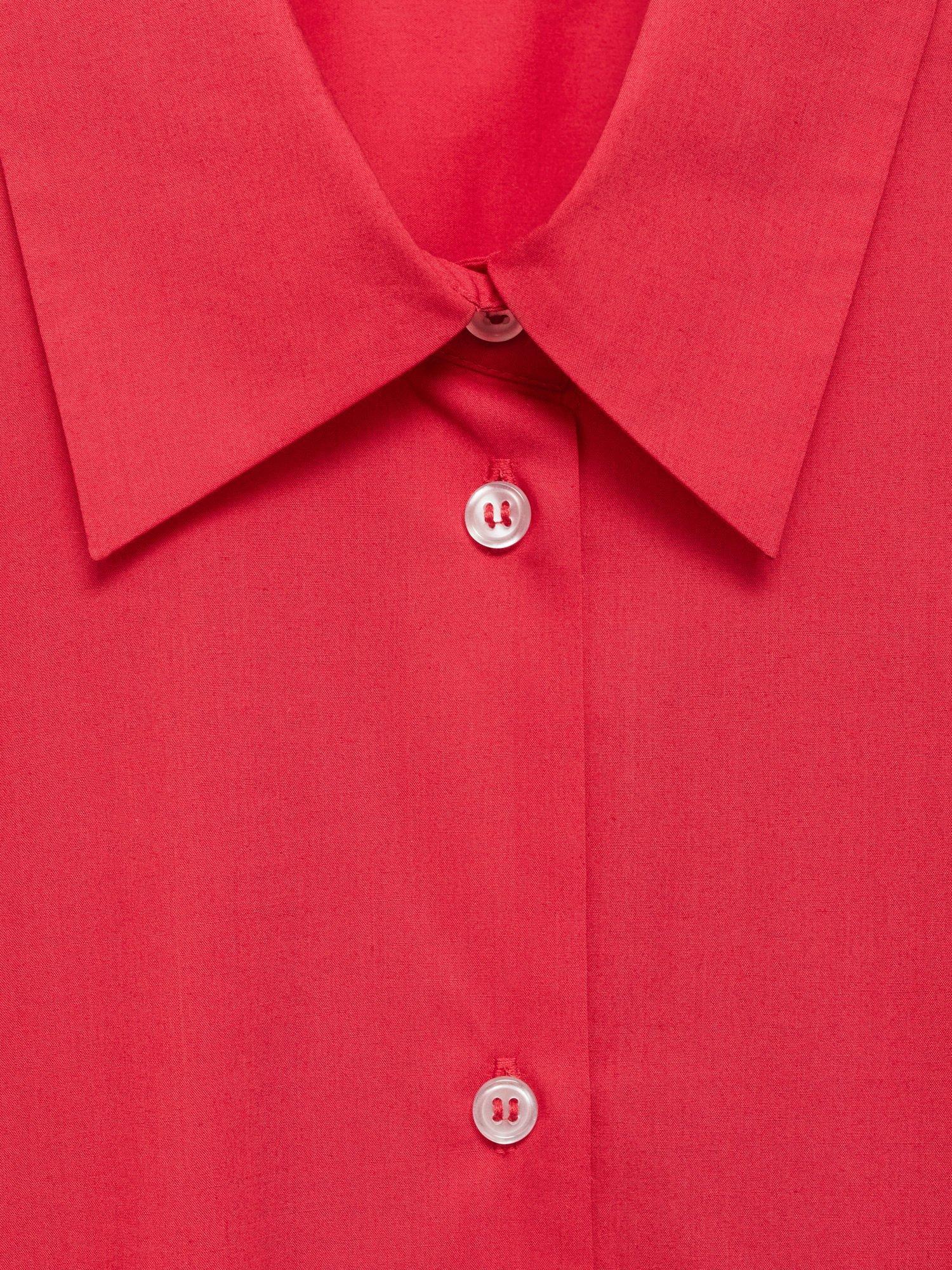 Product image 7 of 7, which shows Mango Juanes Pocket Long Sleeve Shirt, Red, 10
