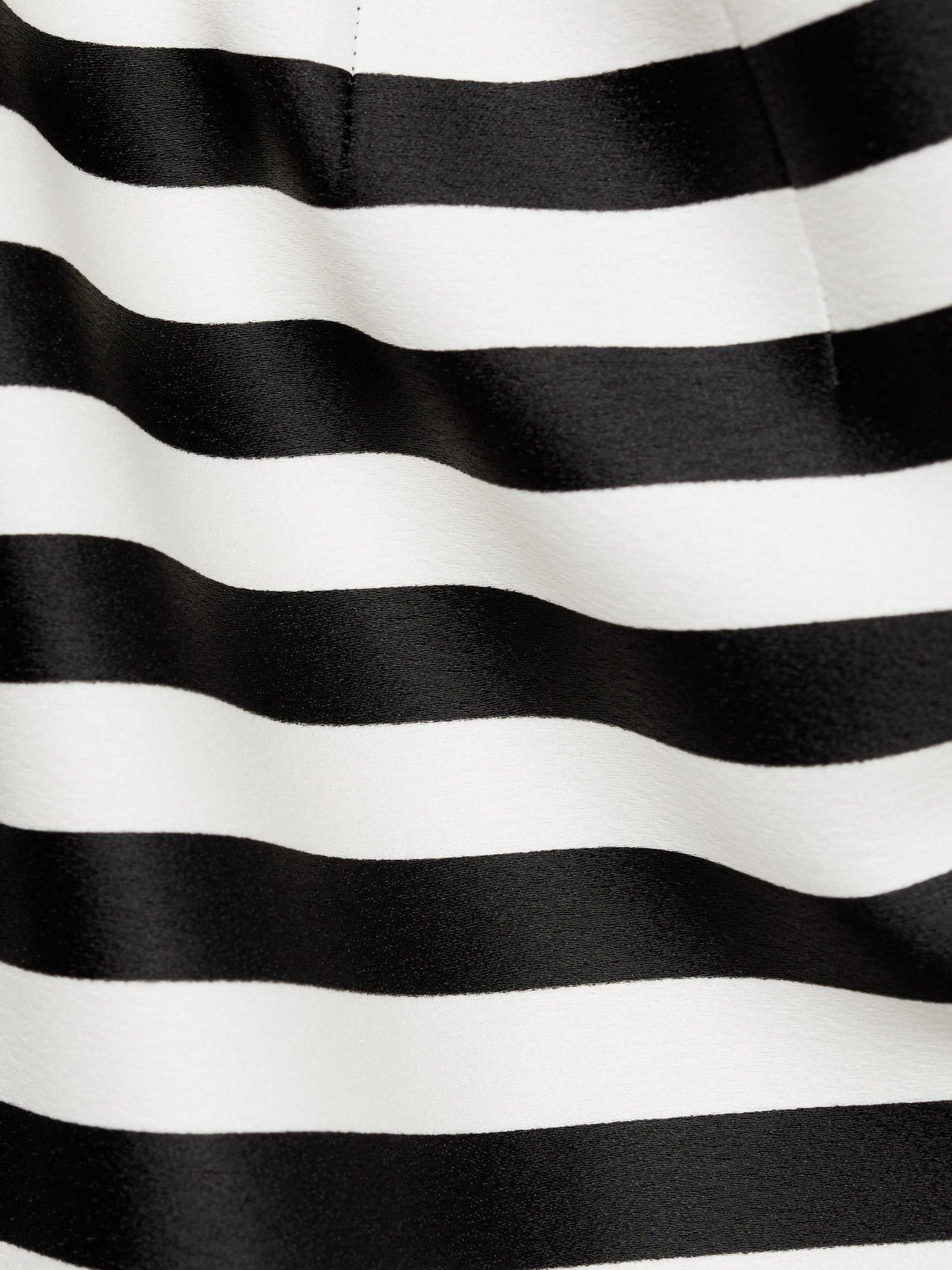 Product image 7 of 7, which shows Mango Luxor Stripe Mini Skirt, Natural White, S