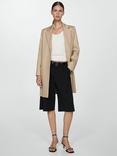 Mango Manila Tailored Coat, Light Beige