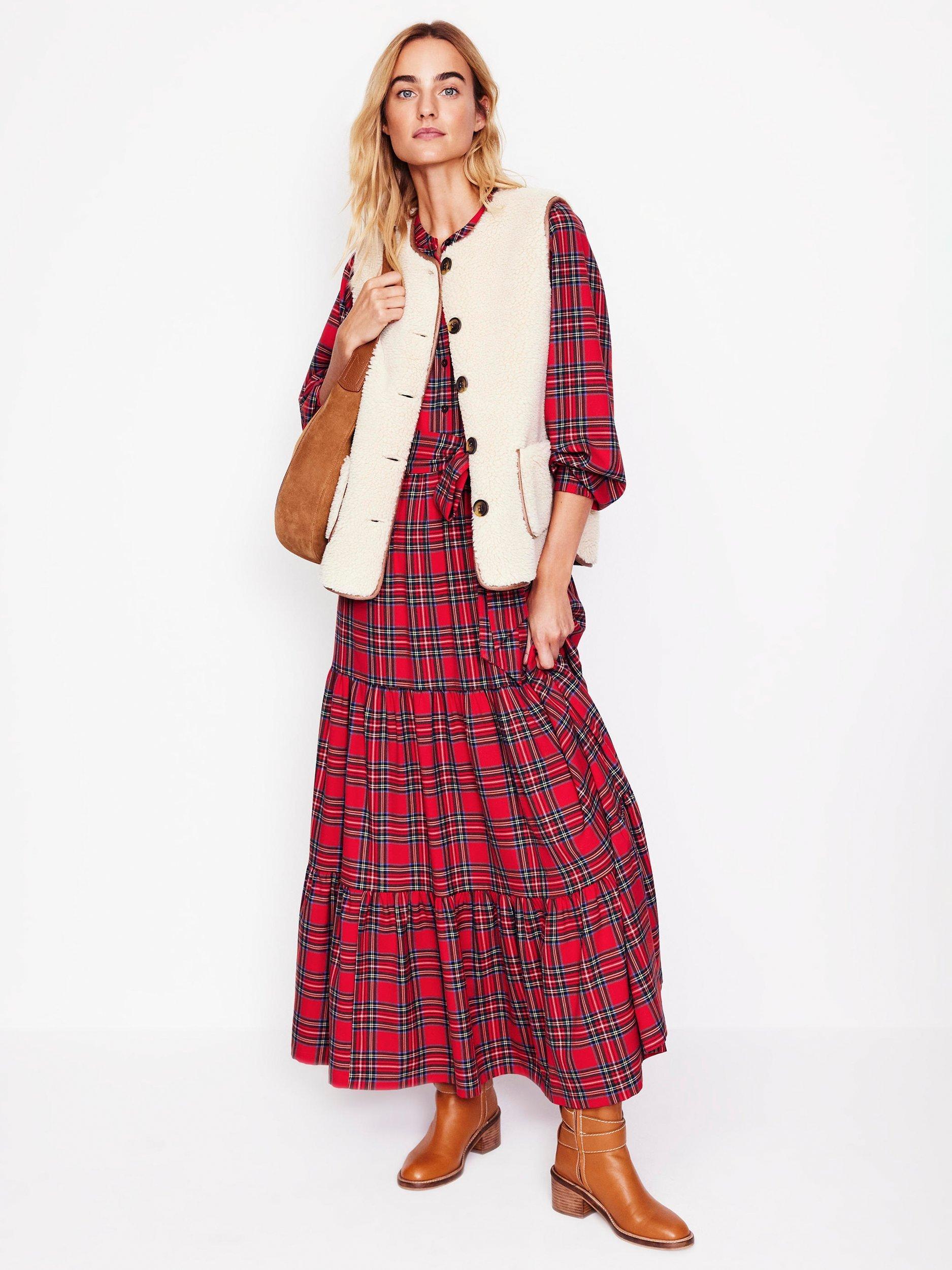 Boden tartan dress best sale