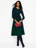 Boden Lola Knitted Midi Dress, Pine/Navy