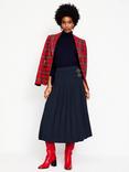 Boden Josephine Pleated Midi Skirt, Navy