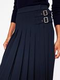 Boden Josephine Pleated Midi Skirt, Navy