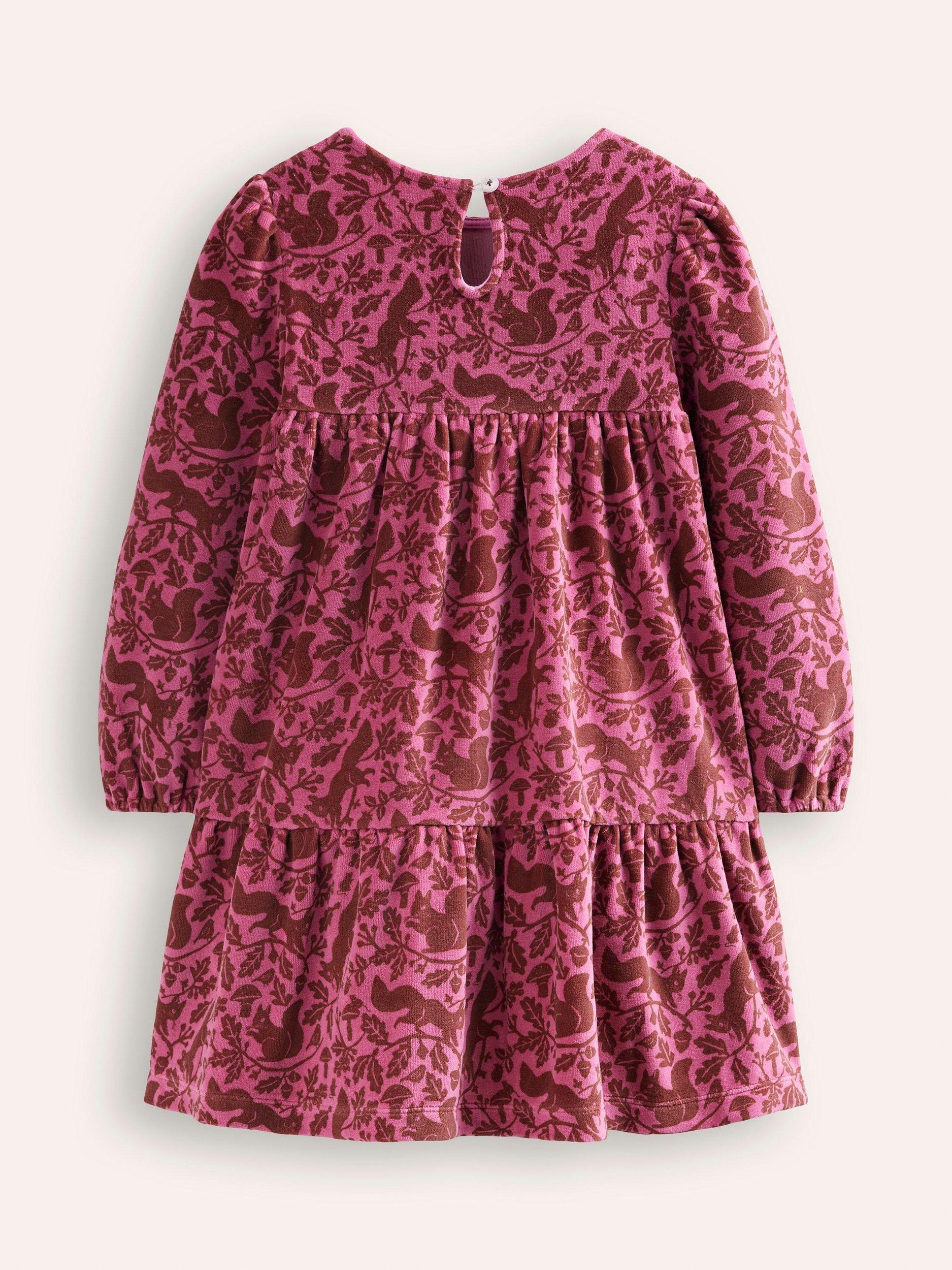 NWT Mini Boden Ballerina authentic Print Pink Collar Dress 9/10 Years