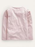 Mini Boden Kids' Embroidered Ballet Puff Sleeve Top, French Pink