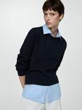 Mango Fede Shirt Jumper, Navy