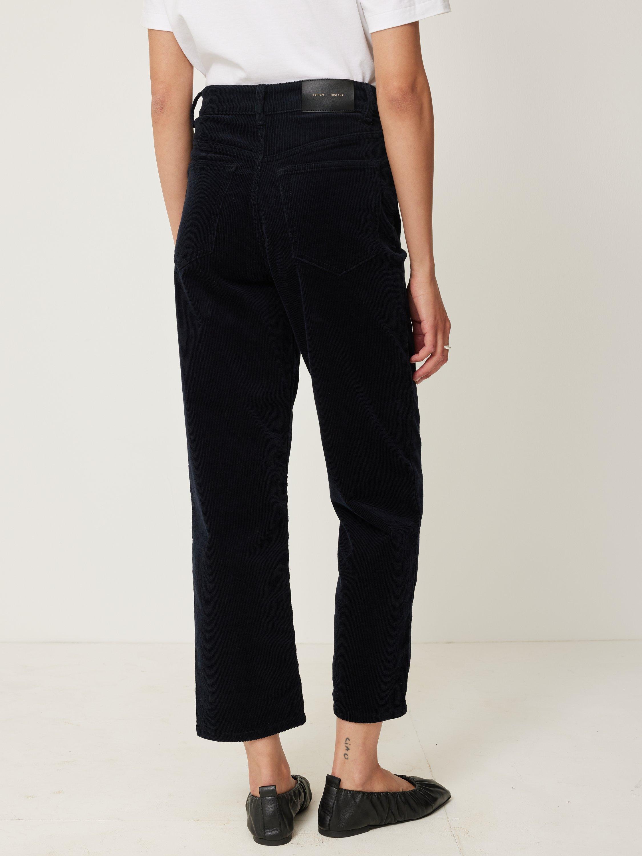 Product image 2 of 5, which shows Jigsaw Delmont Corduroy Tapered Jeans, Navy, 32