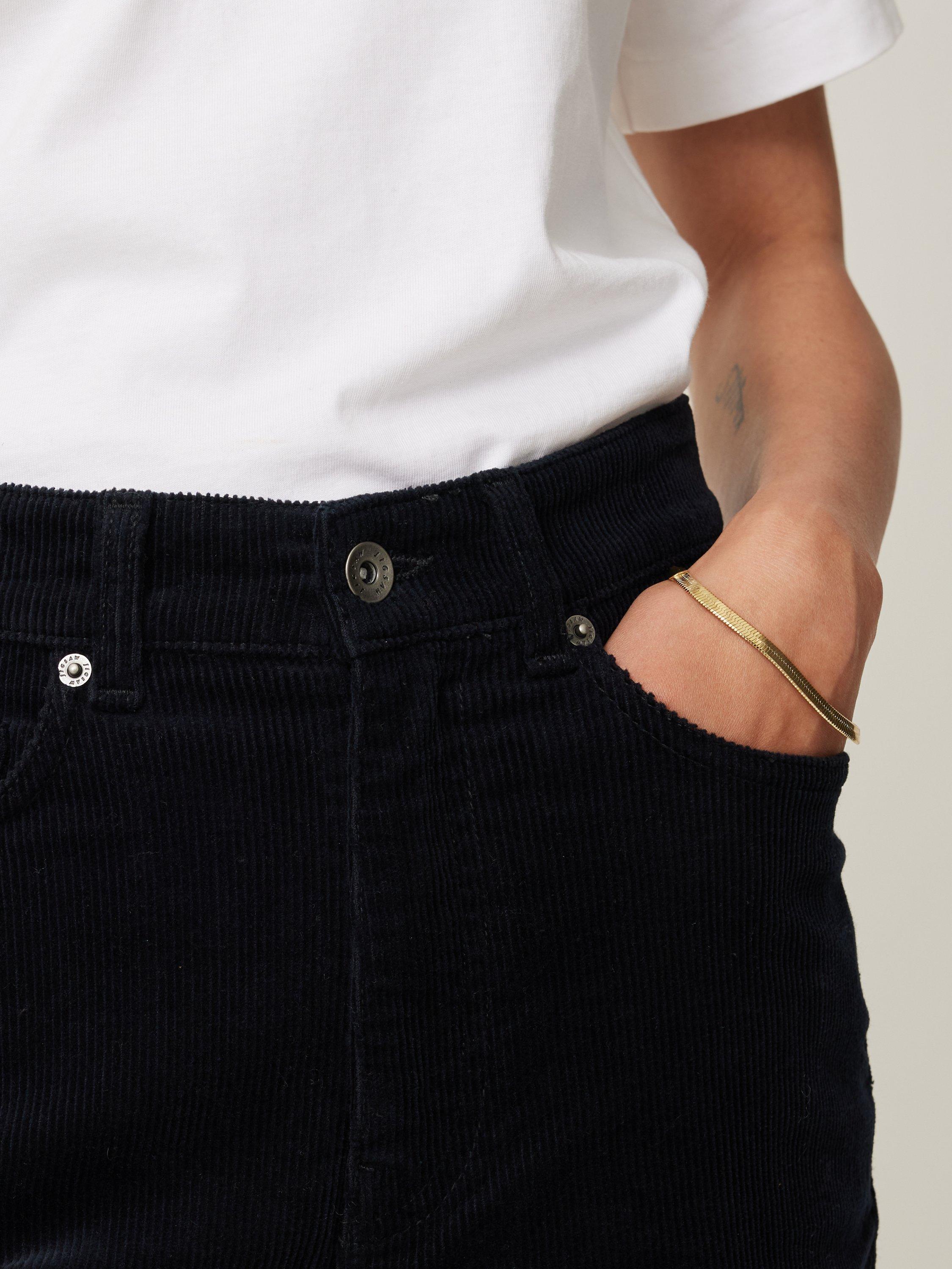 Product image 4 of 5, which shows Jigsaw Delmont Corduroy Tapered Jeans, Navy, 32