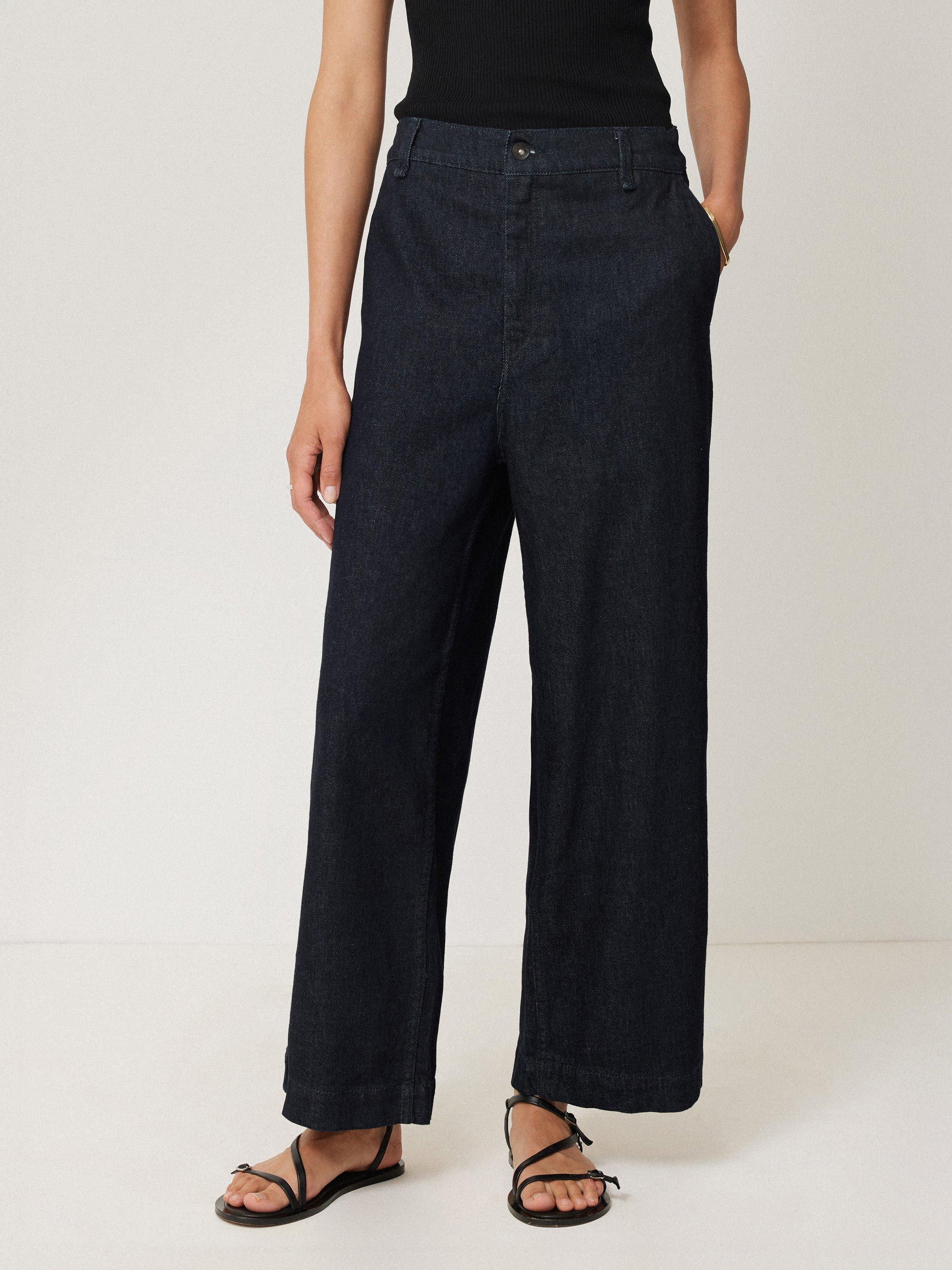 Product image 1 of 7, which shows Jigsaw Hampstead Wide Leg Jeans, Blue, 6