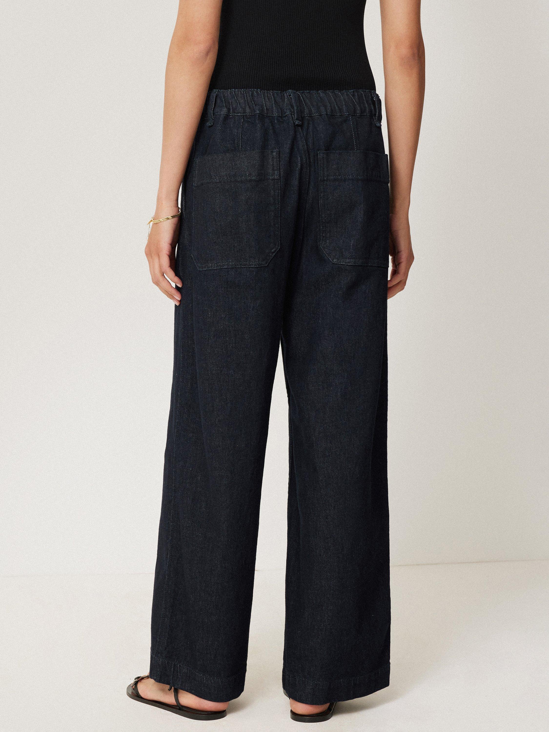 Product image 2 of 7, which shows Jigsaw Hampstead Wide Leg Jeans, Blue, 6