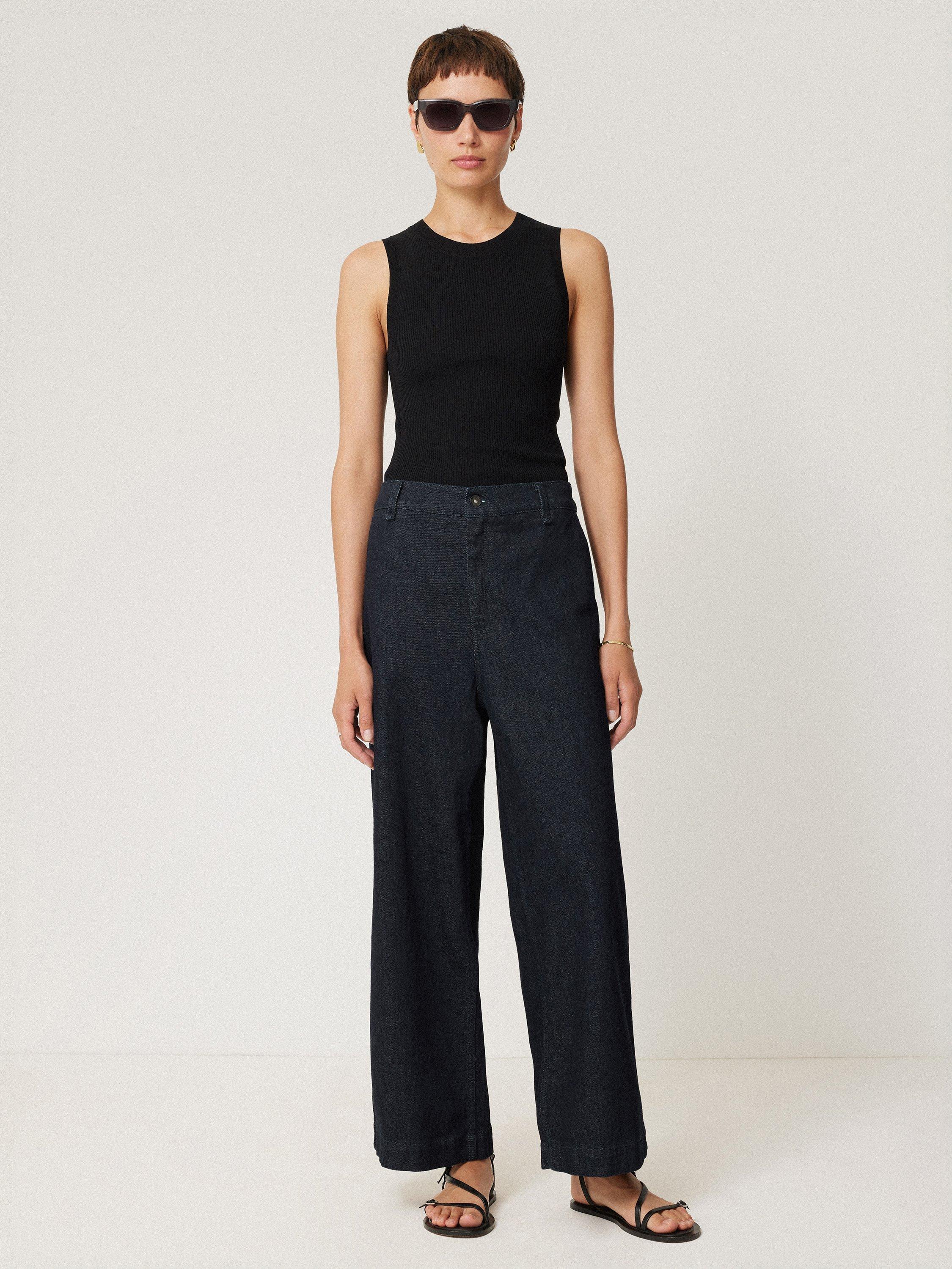 Product image 3 of 7, which shows Jigsaw Hampstead Wide Leg Jeans, Blue, 6