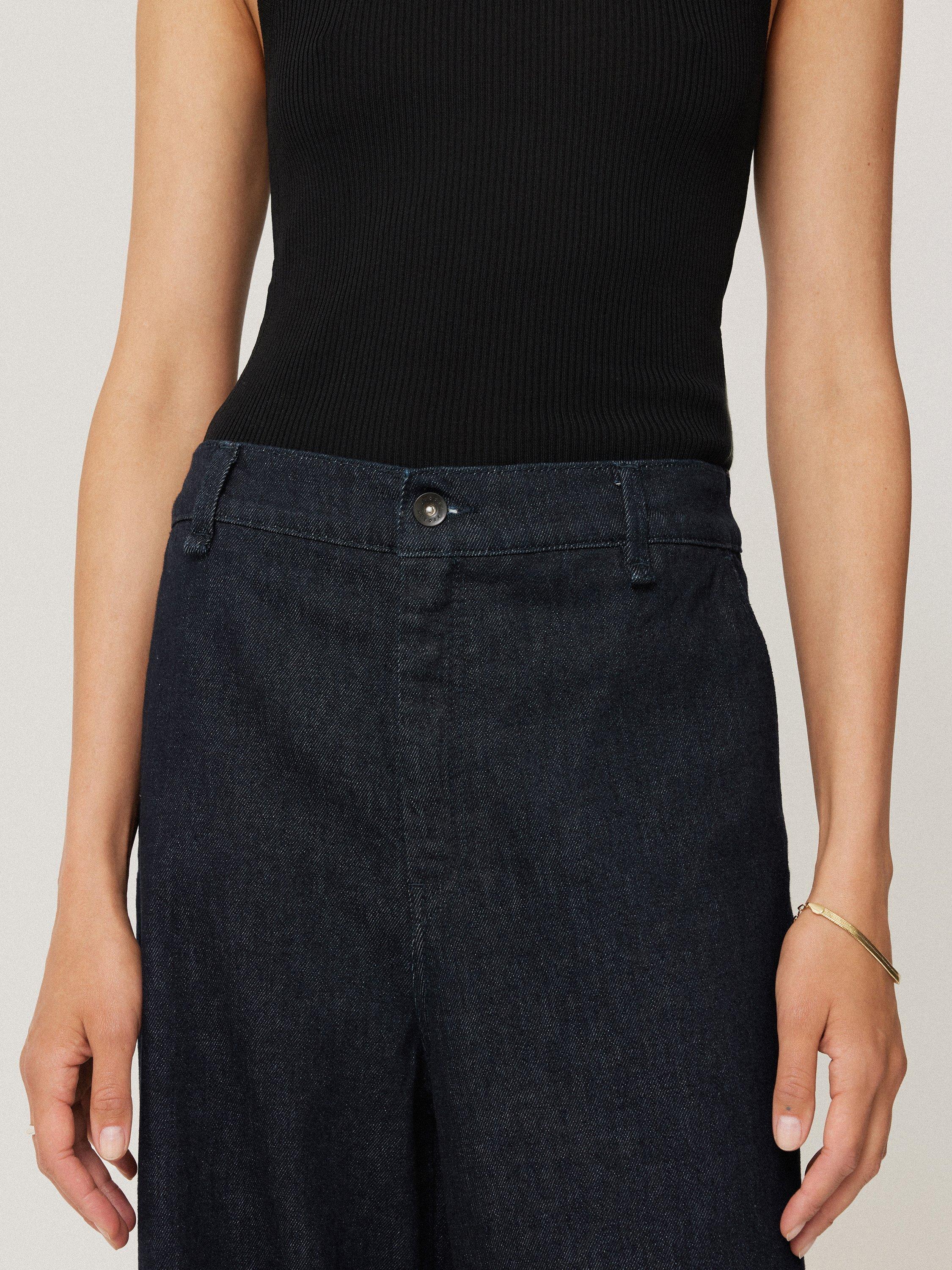 Product image 4 of 7, which shows Jigsaw Hampstead Wide Leg Jeans, Blue, 6