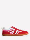 Boden Erin Suede Union Jack Trainers, Red/Multi