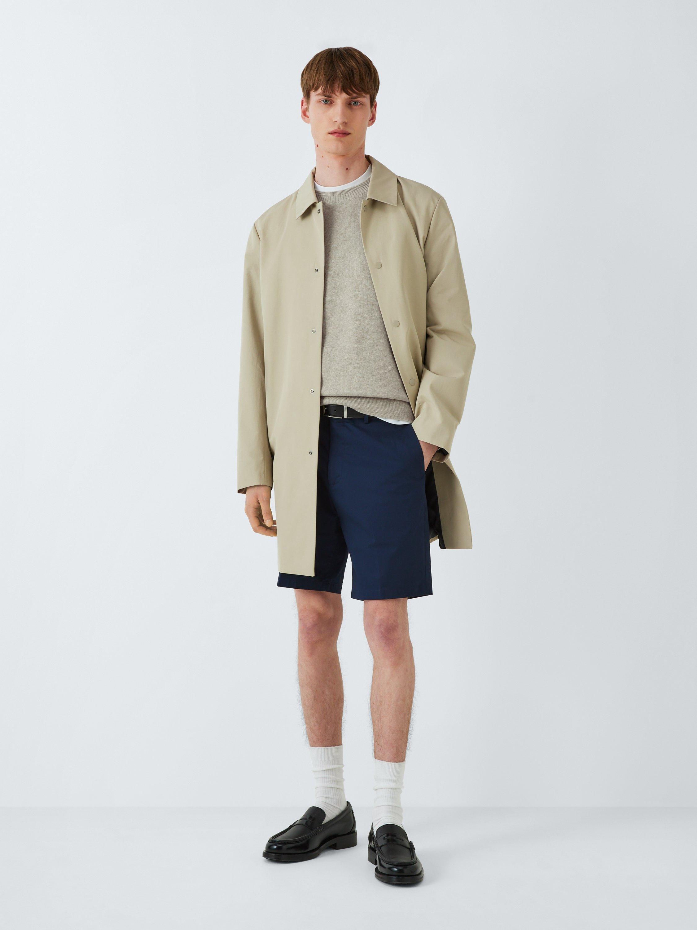 Product image 3 of 6, which shows Kin Bird's Eye Cotton Knit Crew Neck Jumper, Smoke Melange, S