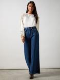 Ro&Zo Wide Leg Jeans, Blue, Blue
