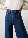 Ro&Zo Wide Leg Jeans, Blue, Blue