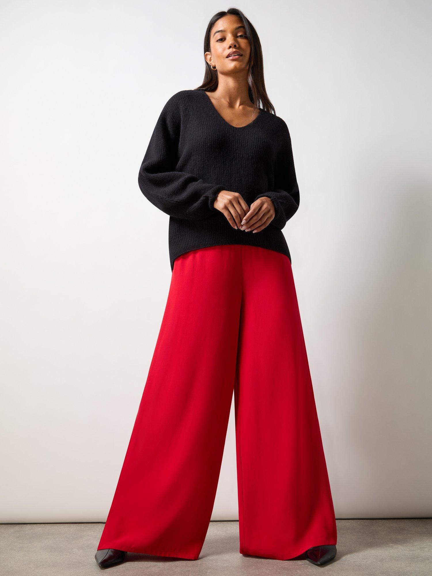 Product image 1 of 4, which shows Ro&Zo Wool Blend V-Neck Jumper, Black, S