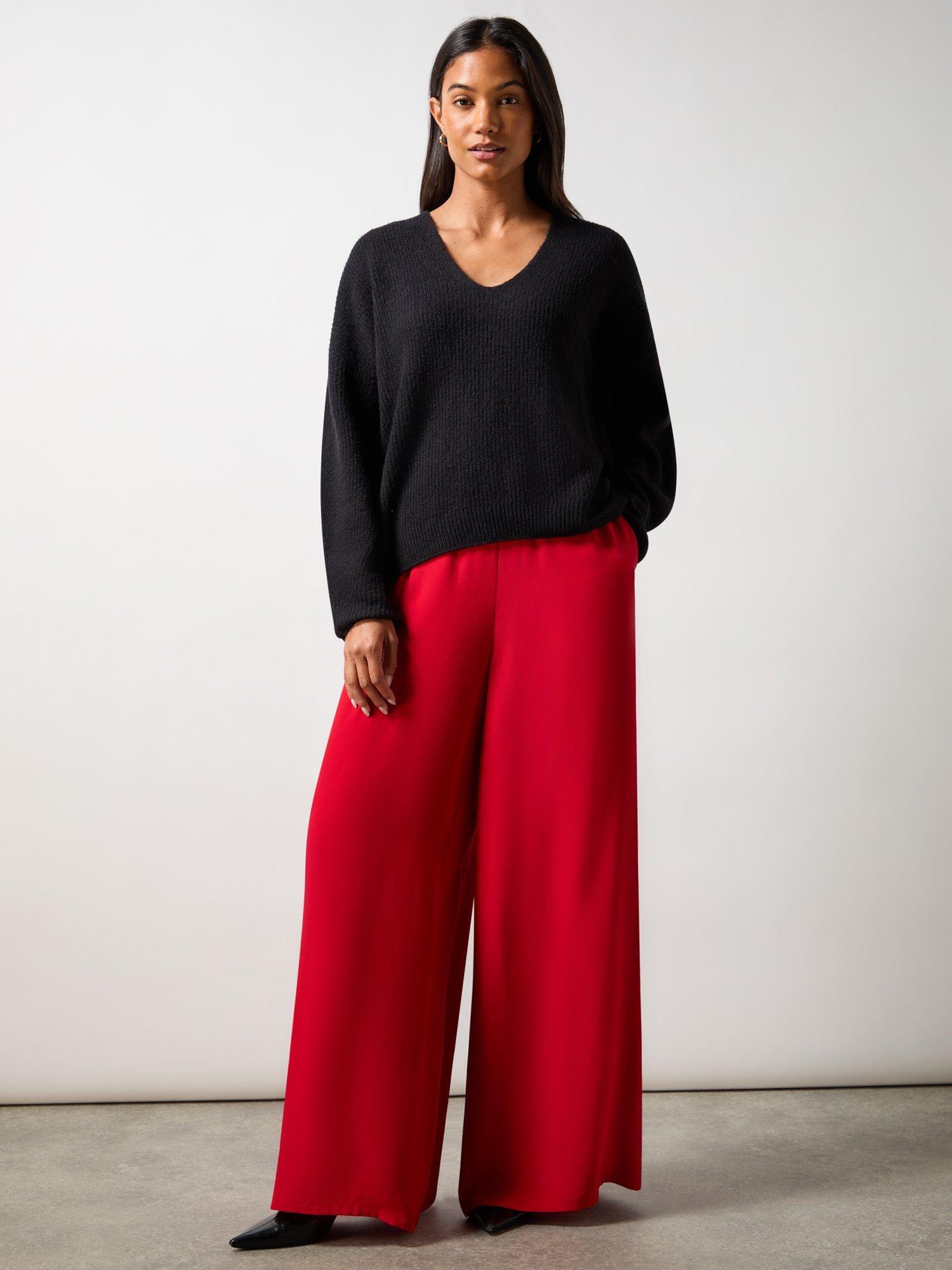 Product image 2 of 4, which shows Ro&Zo Wool Blend V-Neck Jumper, Black, S