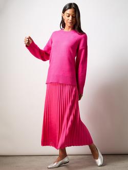 Ro&Zo Rib Detail Jumper, Pink - view 2, Pink