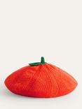 Mini Boden Kids' Novelty Pumpkin Beret, Orange Pumpkin