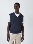 John Lewis ANYDAY Patchwork Cotton Blend Knit V-Neck Vest
