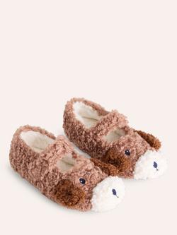 Mini Boden Kids' Borg Bear Slippers, Dog - view 2, Dog